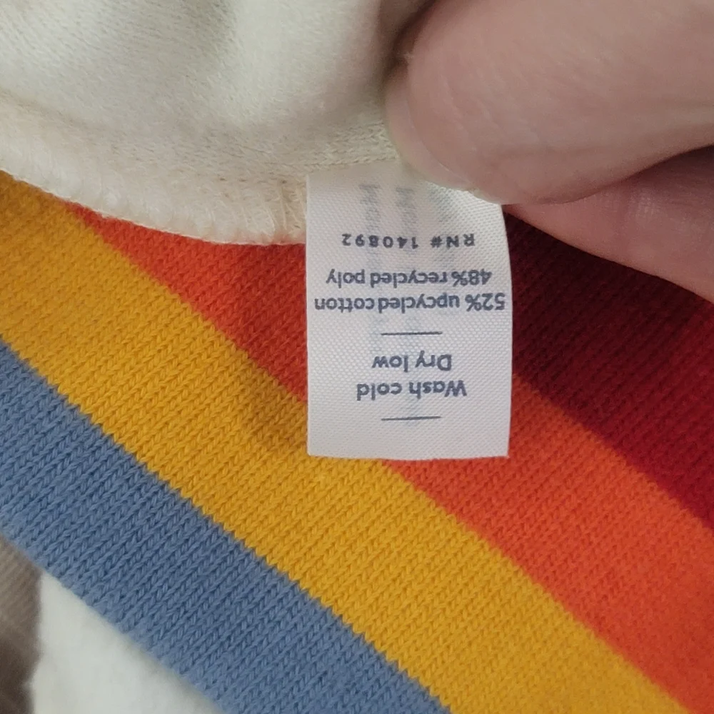 Marine Layer White Re-Spun Sweater with Stripes - Picture 6 of 7